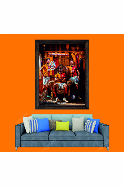 Lioncraft Galatasaray Spor Çerçeveli Duvar Tablosu, Cimbom Taraftar Tablosu 3...
