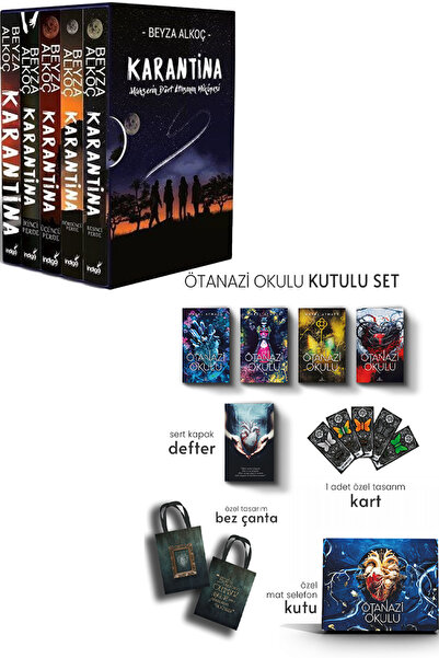 İndigo Kitap Karantina Serisi Seti-5 Kitap Takım- Ciltli Kutulu ve Ötanazi Ok...