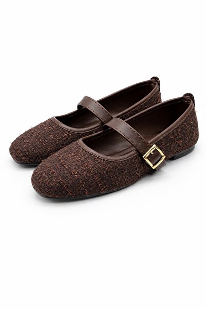 Moda Frato Sh-200 Mohair Flat Ballet Casual Women's Shoes Mary Jane Home Ball...