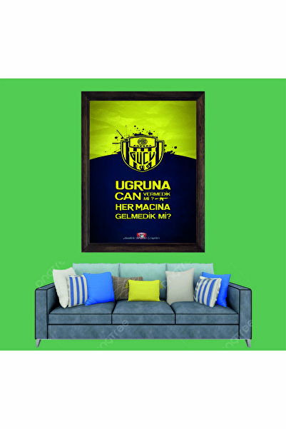 Lioncraft Ankaragücü Spor Çerçeveli Duvar Tablosu, Ankara Taraftar Tablosu 20...