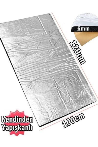 Genel Markalar Kaput Altı Alüminyum Folyolu Yalıtım 120x100cm 6mm Yapışkanlı ...