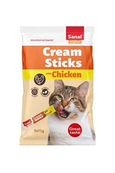 Sanal Cream with Chicken Flavor for Cats 15g x 5