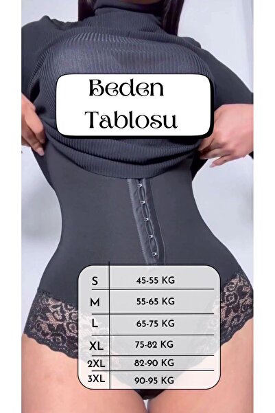 Lüx Wood Kadın Agraflı Zıbın Korse Toparlayıcı Sıkılaştırıcı Tüm Vücut Korsesi