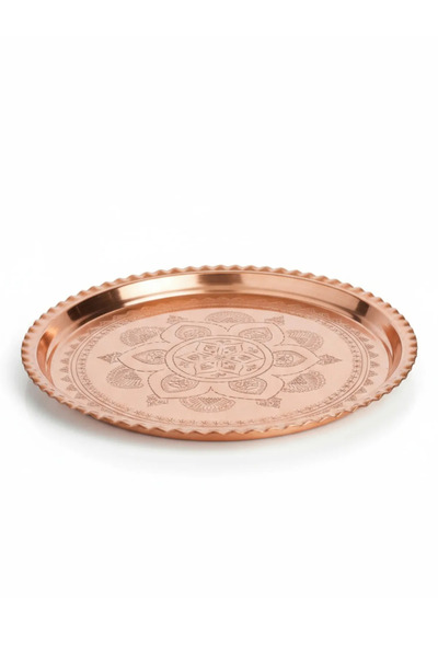 modabakir صينية نحاسية مطرزة 27 سم