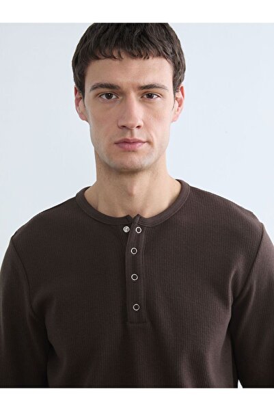 LC Waikiki Lcw Vision Crew Neck Men's Button T-Shirt