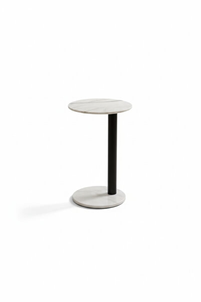Generic Modern Marble Side Table - 37x24x58 cm
