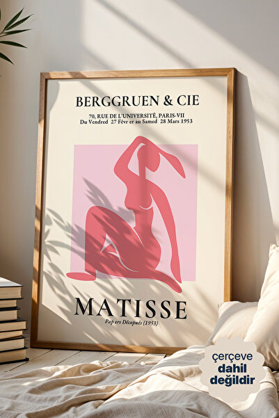 Persona Istanbul Henri Matisse "Berggruen & Cie 1953" - Pembe Soyut Silüet Se...