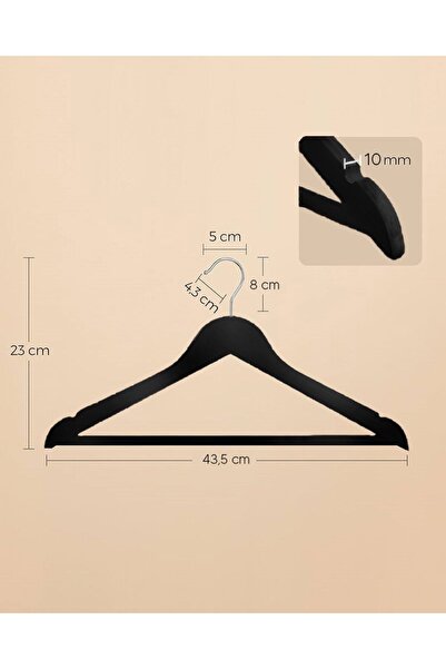 LWL Ahşap Görünümlü Elbise Ve Kıyafet Askısı