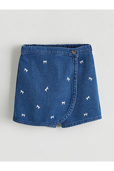 LC Waikiki Κορδέλα Με κέντημα Κοριτσίστικο τζιν σορτς