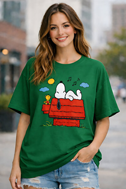 ArtYus Snoopy Printed Unisex Oversized T-Shirt