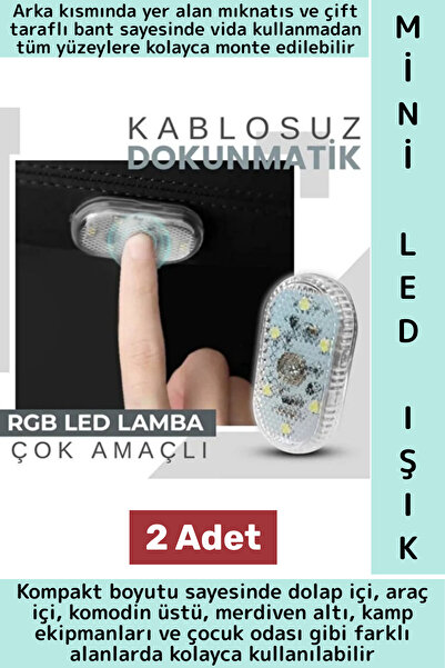 Wintoup Montaj Gerektirmeyen Mıknatıslı Yapışkanlı Dolap Araç İçi Kamp Dokunm...