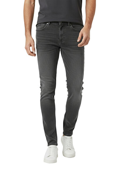 DeepSEA بنطال جينز رجالي من أنثراسايت قصة ضيقة - قماش قابل للتمدد جينز ضيق - ...