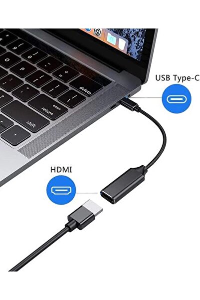 ATAsoft ELEKTRONİK Since 2021 Type-C to HDMI Çevirici USB C to HDMI Adaptör Macbook Uyumlu 4K Çevirici