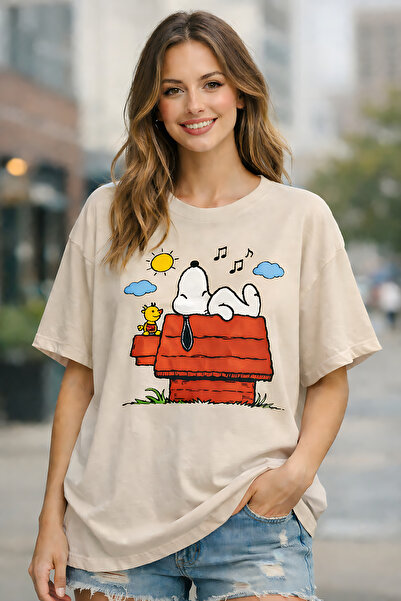 ArtYus Snoopy Printed Unisex Oversized T-Shirt