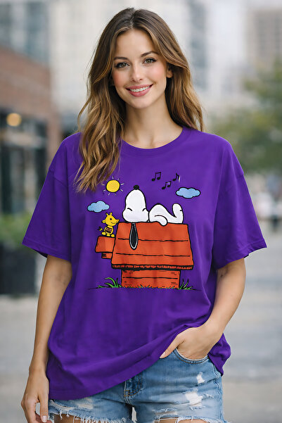 ArtYus Snoopy Printed Unisex Oversized T-Shirt