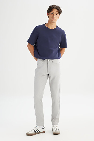 Lee Regular Fit Normal Kesim Dar Paça 5 Cep Gri Casual Pantolon