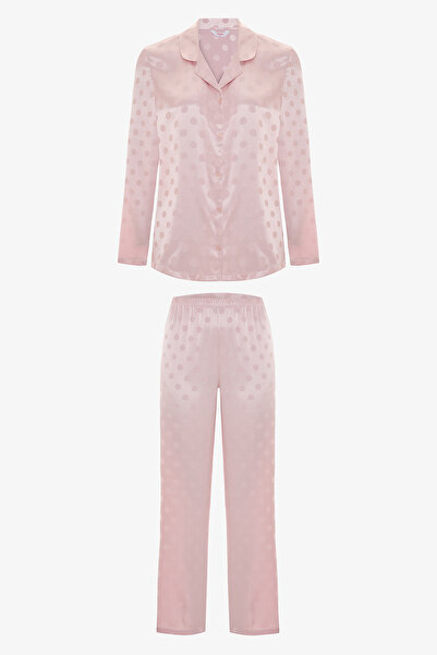 Penti Pembe Quinn Saten Gömlek Pantolon Pijama Takımı