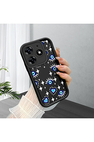 ucuc جراب مرن ممتص للصدمات لحماية العدسة بنمط حبات العين الشريرة من السيليكون...