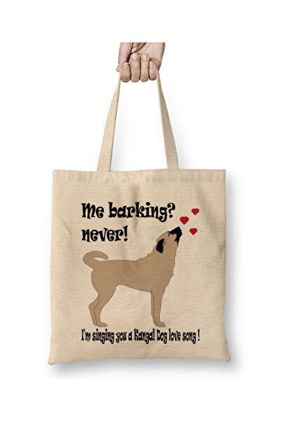 Toyaso Kangal Dog Love Song Sivas Geantă din pânză albă Geantă de cumpărături...