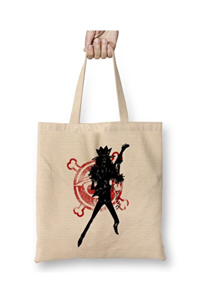Toyaso One Piece Brook Red White Cloth Bag Long Handle Shopping Bag Beach Bag