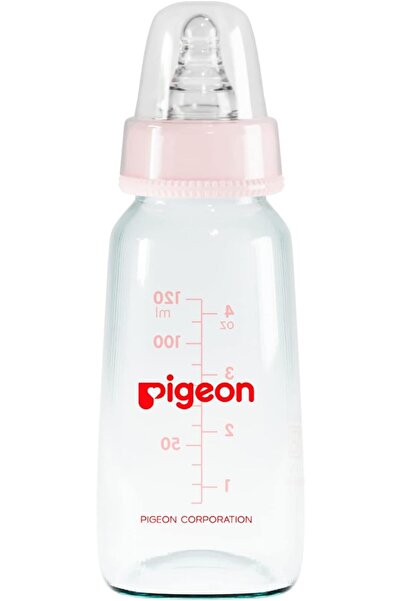 Pigeon Glass Feeding Bottle 120ML (Pink)