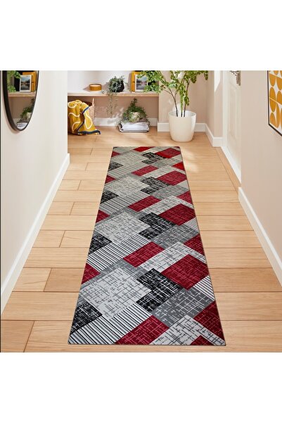 OEM Burgundy Anti-Slip Rug, Polyester, 80 x 300 cm