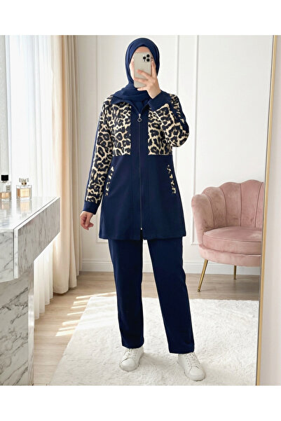 HİJABAYA Σετ παντελόνι με φερμουάρ στο λαιμό πουκάμισο