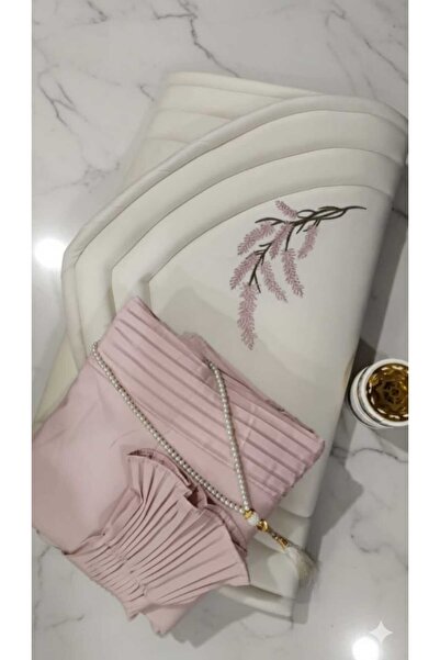 Arum Carpets طقم صلاه نسائي سجاده طبي مع شرشف ومبخره وسبحه