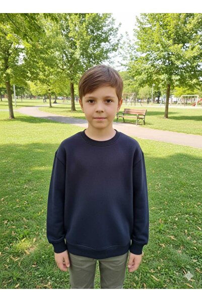 COSBA kids wear Unisex 3ip Swea simplu cu fleece în interior tricou