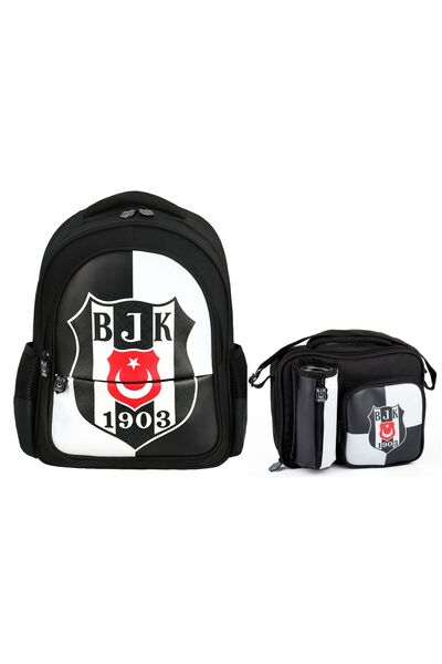 Beşiktaş Set rucsac școlar și cutie de prânz cu licență oficială - SETME25360B
