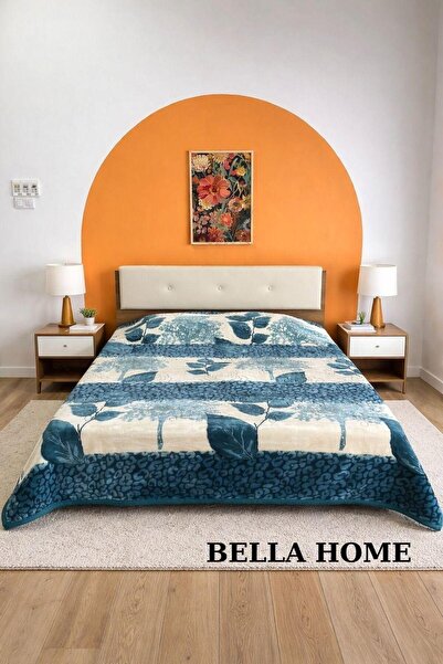 Bella Home Aslan 220X240 Double Layer Embossed Blanket - 7 kg Turquoise