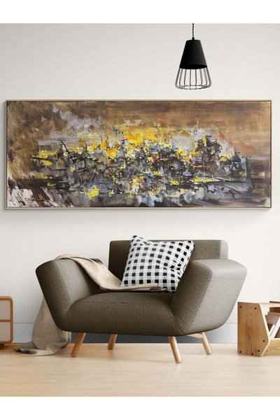 Simurg Sanatevi Zamanın İçinde Çarklar Yağlı Boya Tablosu