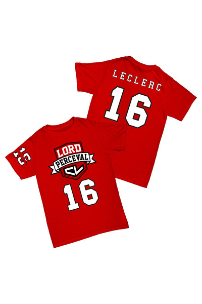 l'eivor Lord Perceval - Charles Leclerc 16 Custom Design Printed Red T-Shirt