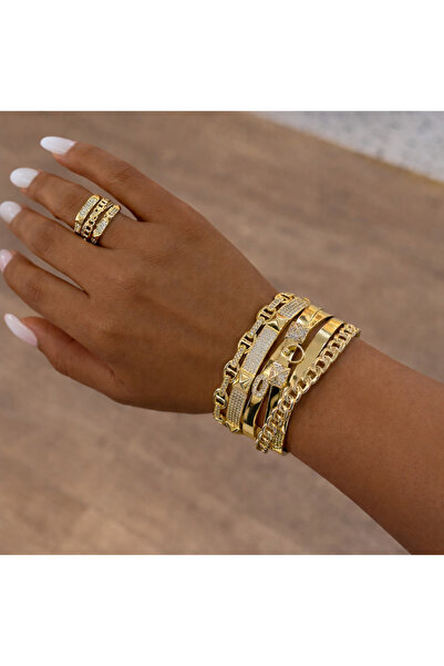 neslyaccessories Diamond Chain Çoklu Görünümlü Kelepçe