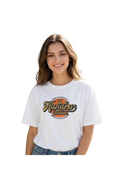 Enfield & Co. Tricou de damă Kolec Print Enfield&Co Handrciy Ecru