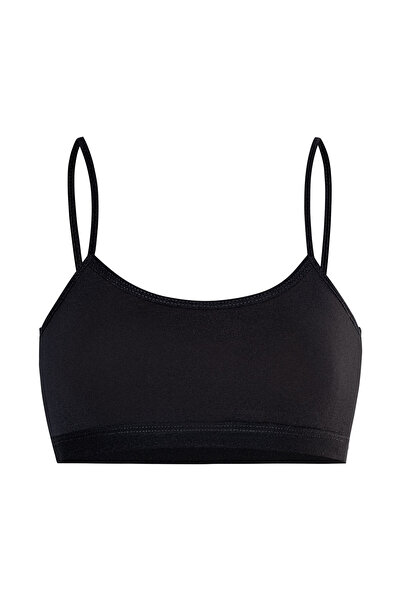 ÖZKAN underwear Özkan 42324 3'lü Paket Kız Çocuk %95 Pamuklu Süprem Esnek Rahat Pedsiz İnce Askılı Alıştırma Sütyeni