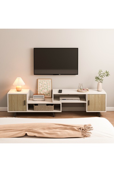 Bojasmiial 55 Inch TV Stand Media Console Table