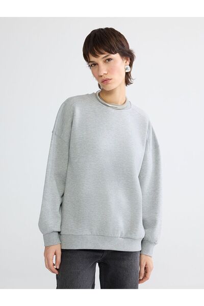 LC Waikiki Lcw Vision Crew Neck Oversize Women's Thick Sweatshirt