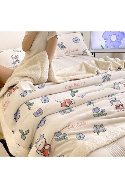 Generic Velvet fleece blanket, Suitable for home bed, office, shawl, sofa, na...