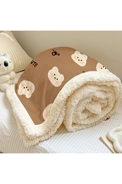 Generic Velvet fleece blanket, Suitable for home bed, office, shawl, sofa, na...