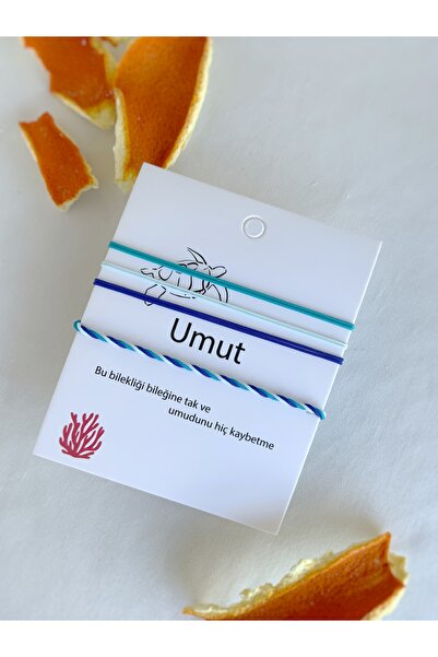 Atölye Merdiven Unisex Basic Mavi Umut Bilekliği