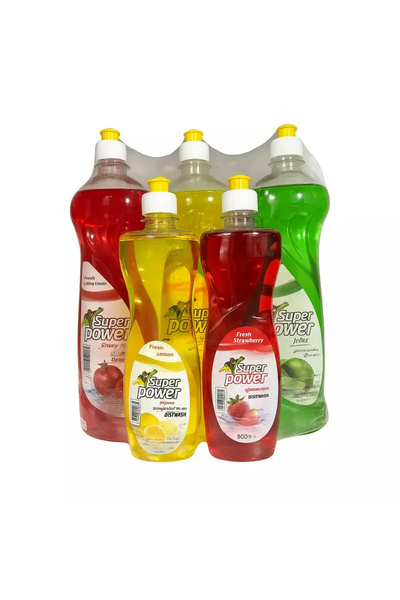SUPER POWER Mactol Dishwashing Liquid With Strawberry, Lemon And Apple- 3X1Lt...