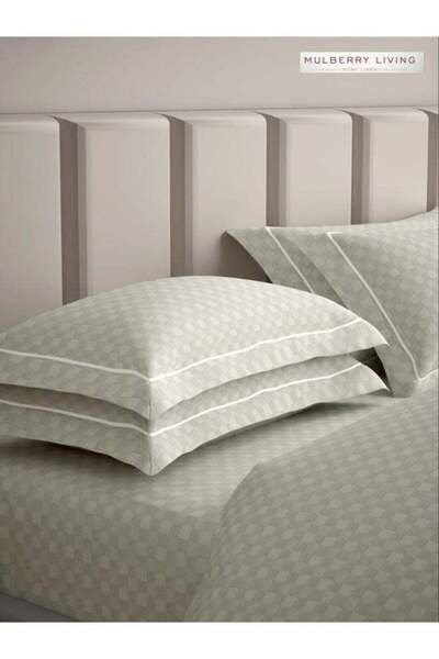 MULBERRY LIVING 100% Cotton - 300Tc Urban Grid Set of 2 Pillow Covers (50X75 ...