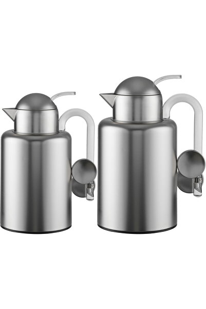 AZOZ MERCHLY Thermos Set, 1/1.5 Liter, Glass Inner Material, Transparent Hand...