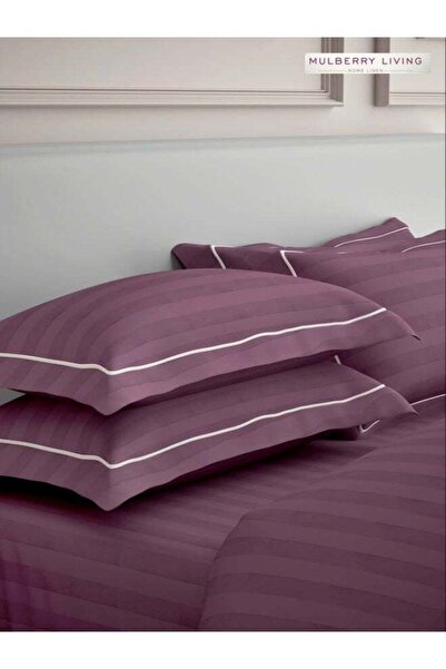 MULBERRY LIVING 100% Cotton - 300Tc Elysian Stripes Set of 2 Pillow Covers (5...
