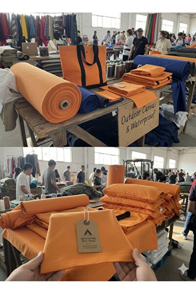 Şadoğlu Tekstil Turuncu Kanvas Kumaş (150 cm) - Suya Dayanıklı Minder, Çanta ...