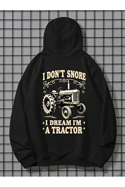 LAND MODA سويت شيرت مطبوع هوديز قماش مضغوط (قطن من الداخل)