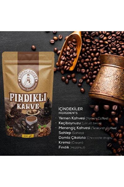 SARAY KAHVE Parçacık Fındıklı Kahvesi 200 gr / Poşet