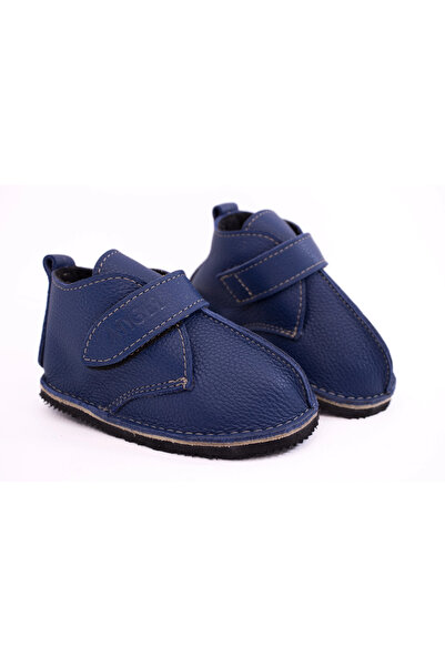 Angel Leather Barefoot Blue Boots made of genuine leather