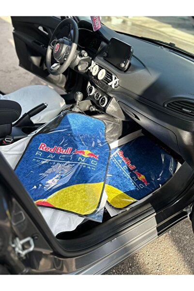 CAROTE Redbul dekor baskılı oto halı paspas takımı (koruma ambalajlı) ön arka...